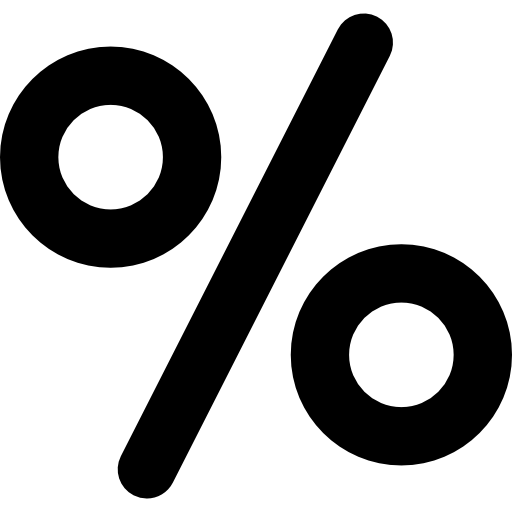 pictogramme d'un signe pourcentage